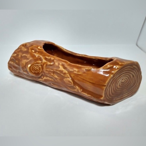 Vintage boho plant, succulent, flower, cactus pot planter Tree Log, masculine - Picture 4 of 10